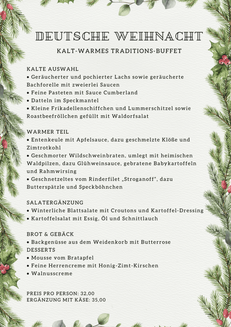 Weihnachtsbuffet - Deutsche Weihnacht
