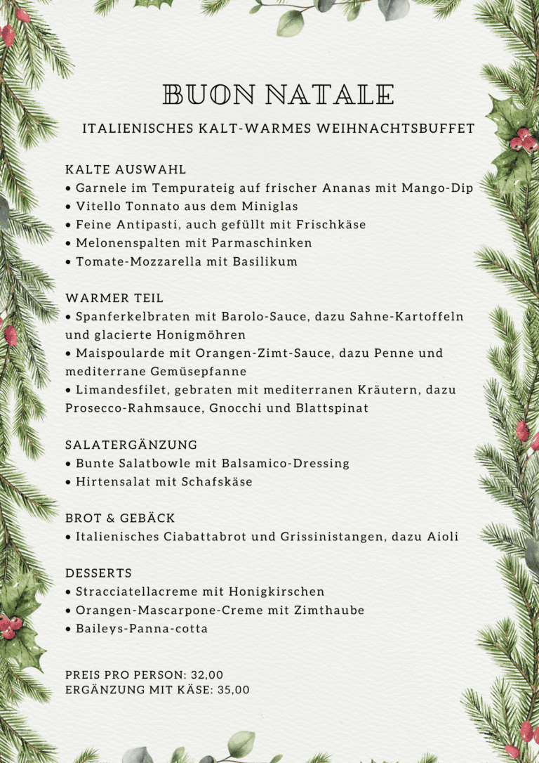 Weihnachtsbuffet - Buon Natale