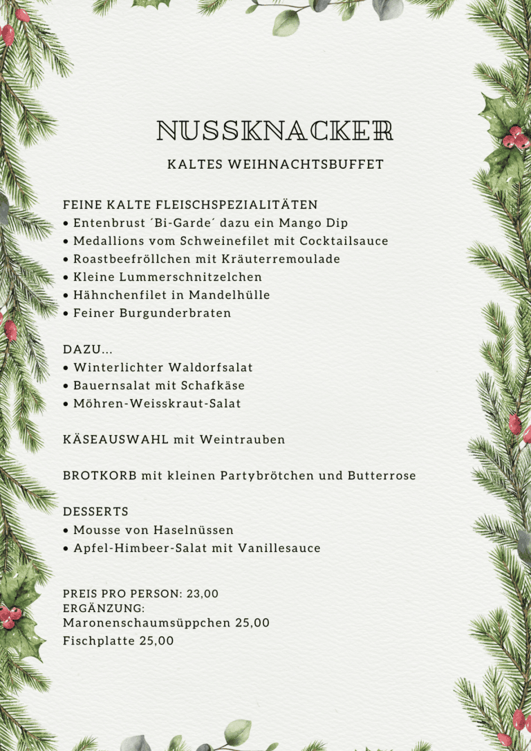 Weihnachtsbuffet - Nussknacker