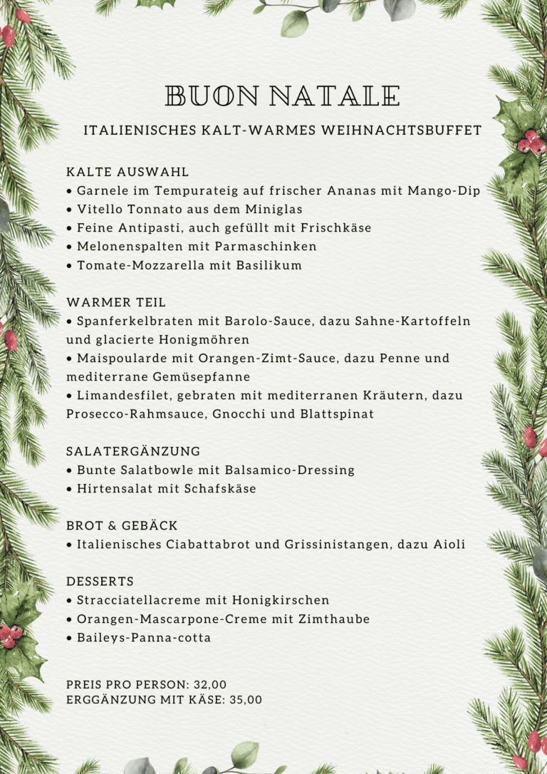 Weihnachtsbuffet Buon Natale